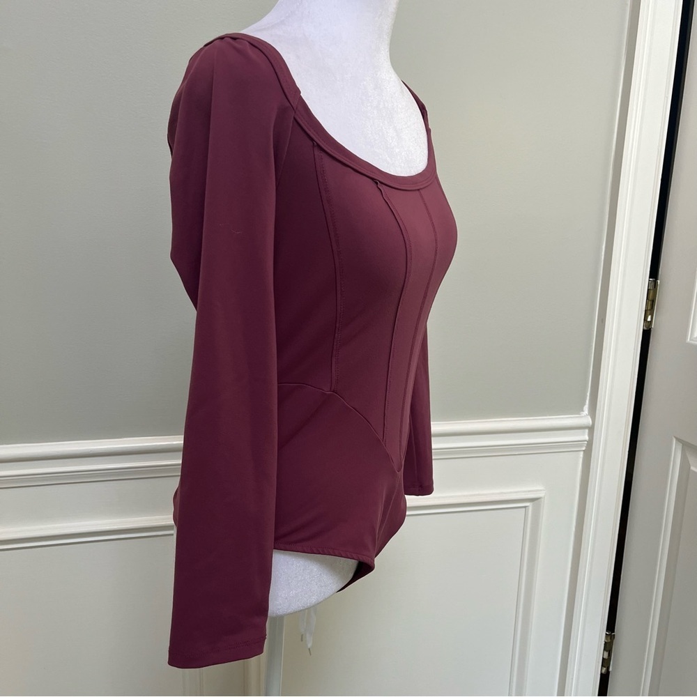 Free People Intimately Purple Corset Long Sleeve Bodysuit Size M - Picture 3 of 8